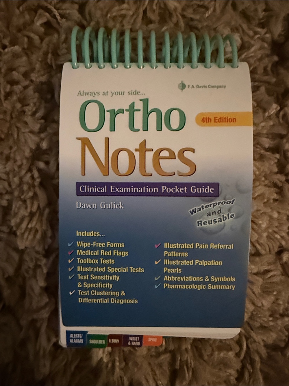 Ortho Notes Clinical Examination Pocket Guide - Teal & Blue